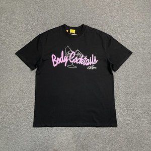 Gallery Black Short Sleeve Letter Overlay T-Shirt